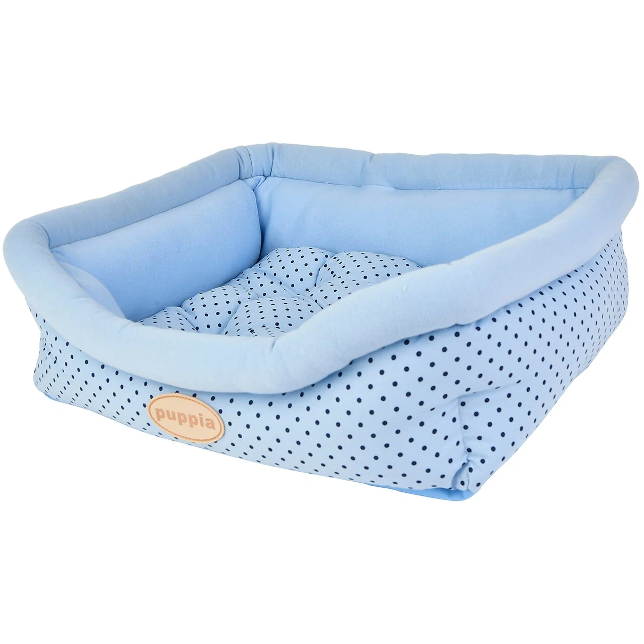 Puppia лежак для собак и кошек "presley", голубой, 54х47х17см в интернет-зоомагазине Pets Room