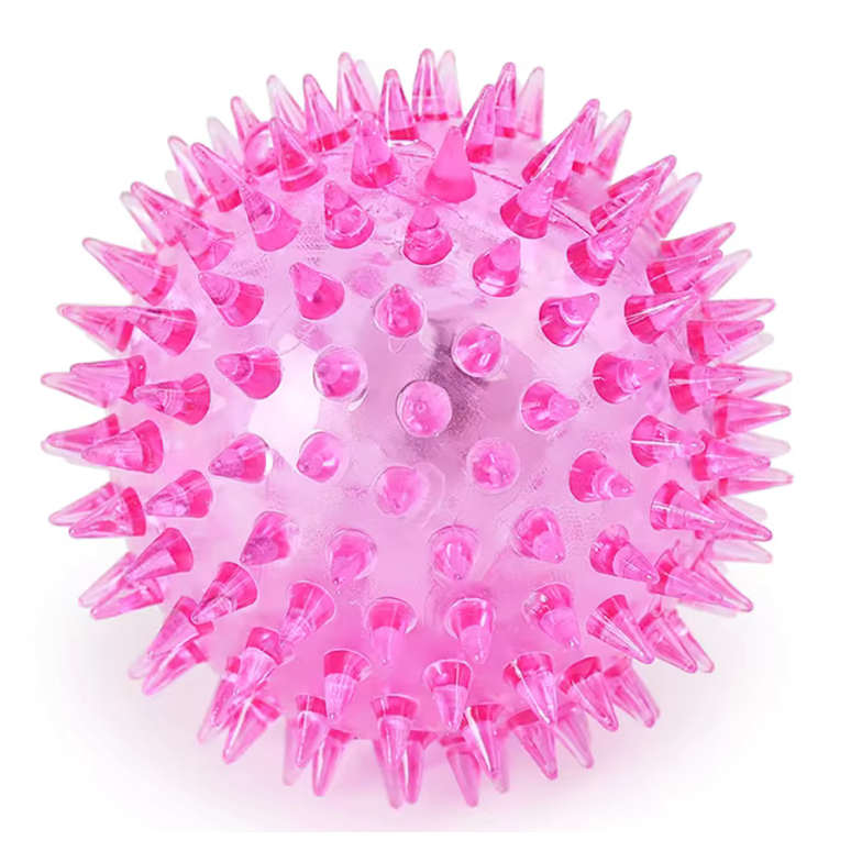 Мяч для собак светящийся игольчатый m 6,5см rich breed ис-25 розовый в интернет-зоомагазине Pets Room