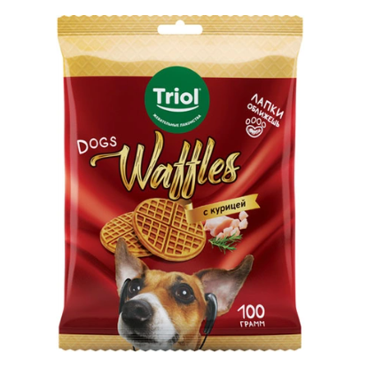 Лакомство для собак "вафли", 100г, серия fun food, triol в интернет-зоомагазине Pets Room