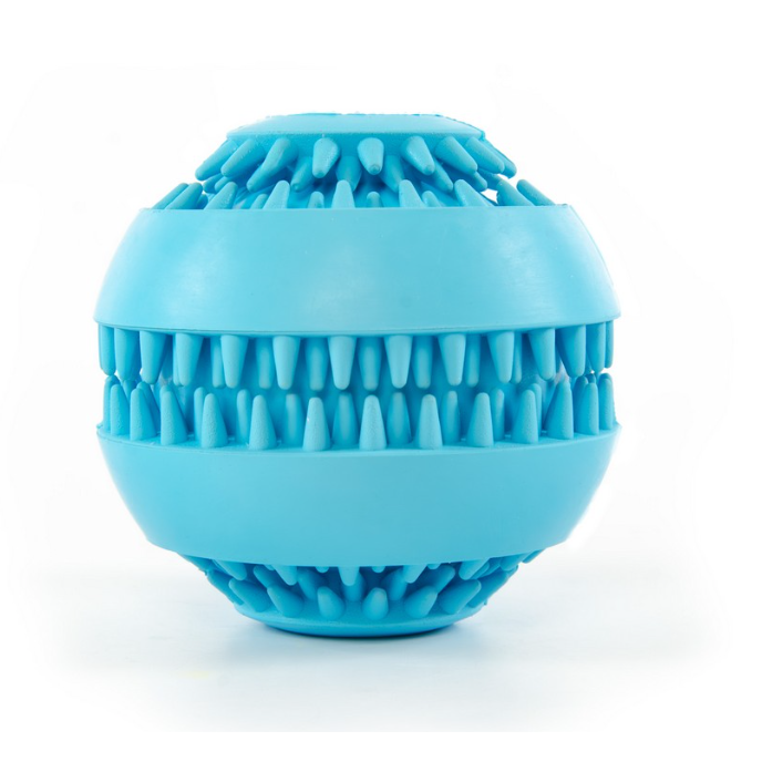 EliteDog Игрушка для собак резиновая "Мяч для лакомств", зелёно-фиолетовая, 9см в интернет-зоомагазине Pets Room