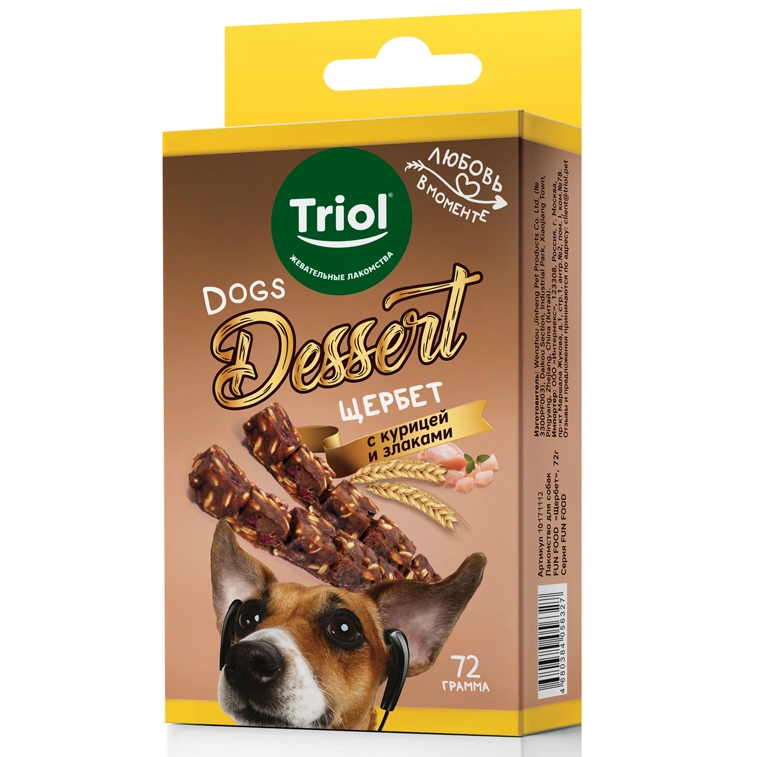 Лакомство для собак fun food "щербет", 72г, triol в интернет-зоомагазине Pets Room