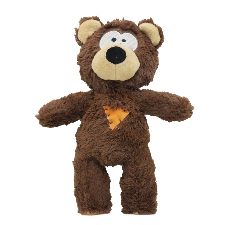 Zoozoozoo игрушка для собак мягкая "медвежонок", коричневая, 26см в интернет-зоомагазине Pets Room