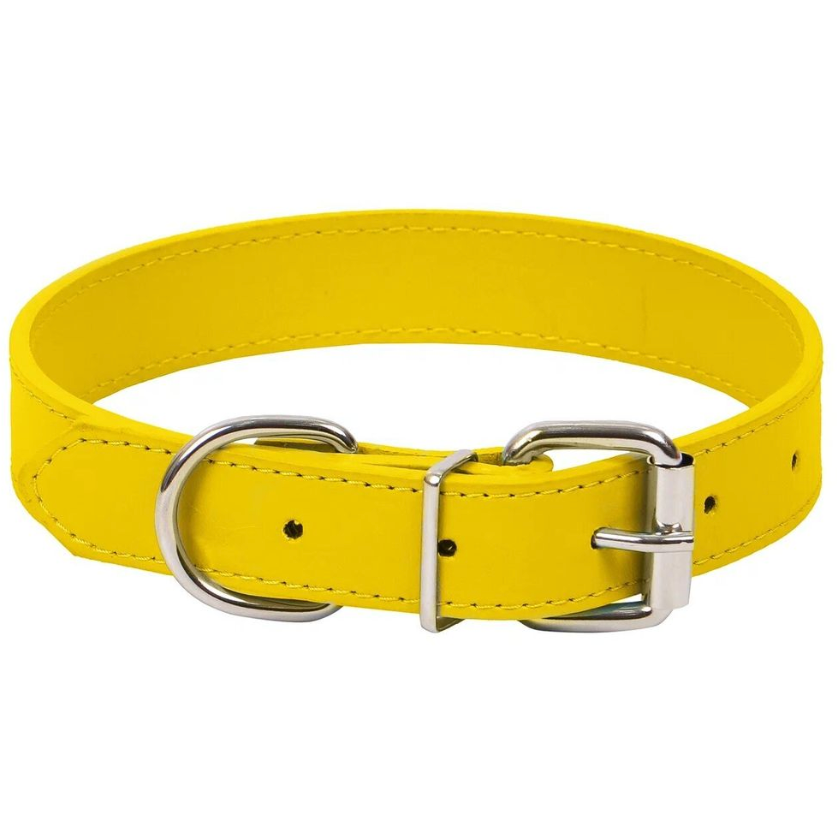Ошейник экокожа pixel желтый l (2.5*51) rich breed в интернет-зоомагазине Pets Room