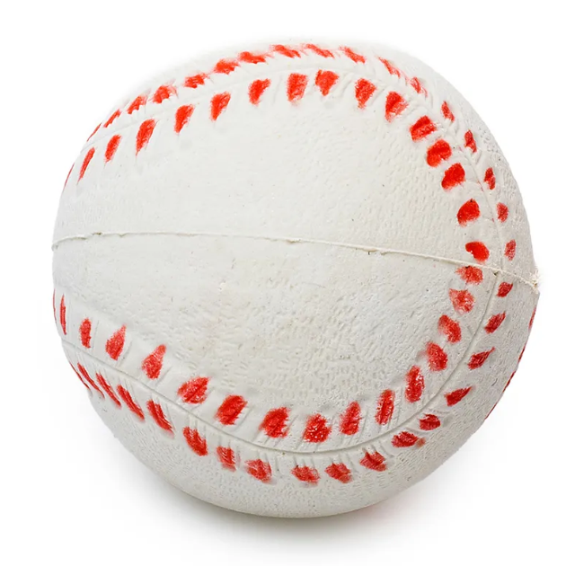 Duvo+ игрушка для собак из пенорезины "мяч бейсбольный", белый, 3.5см в интернет-зоомагазине Pets Room