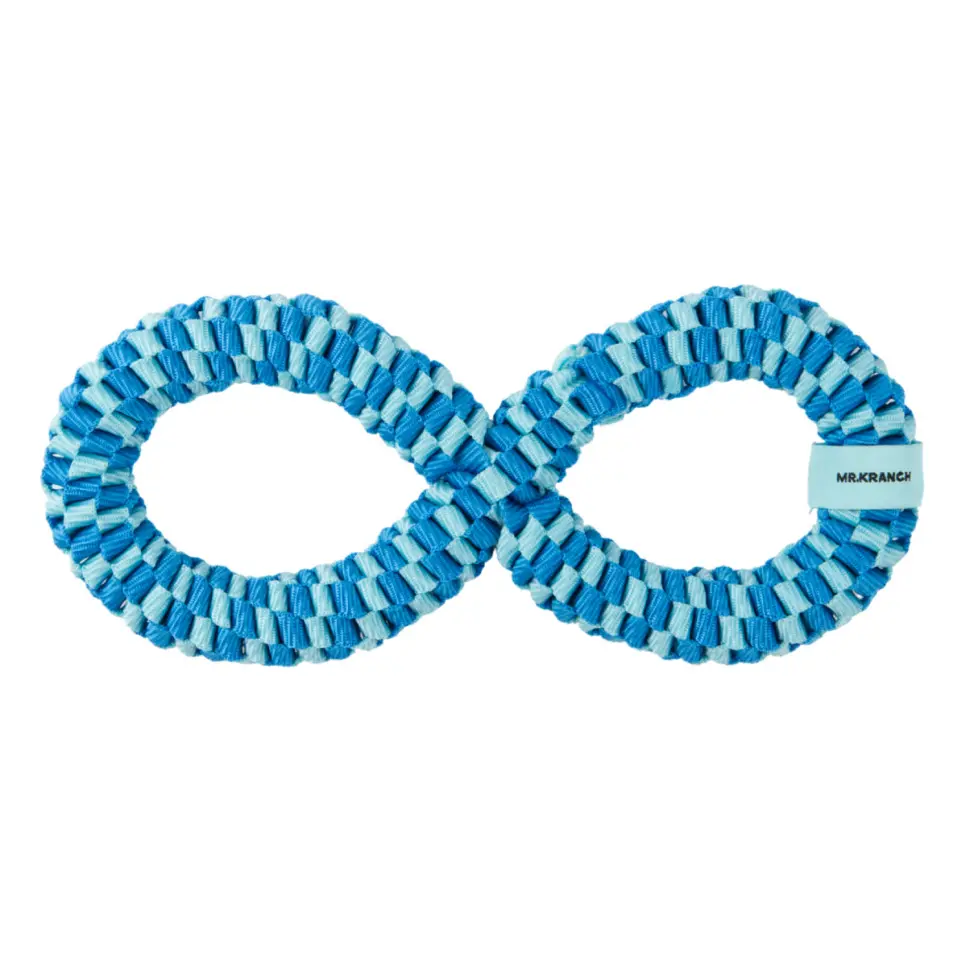 Mr.kranch игрушка для собак плетеное кольцо восьмерка, диаметр 13 см, голубая в интернет-зоомагазине Pets Room