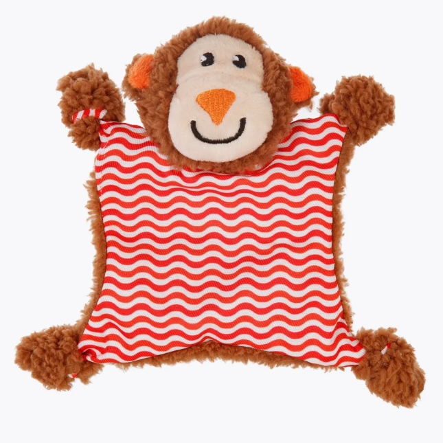 Zoozoozoo игрушка для собак мягкая "шуршащая обезьянка чики", коричневая, 17cм в интернет-зоомагазине Pets Room