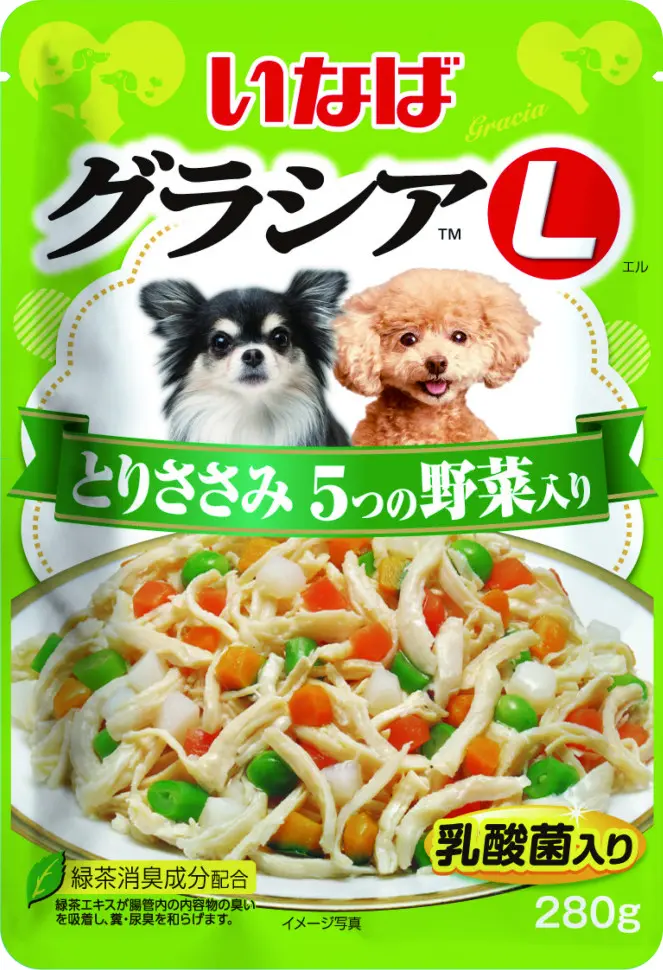 Inaba gracia l влажный корм для взрослых собак с куриным филе и овощами в желе, в паучах - 280 г в интернет-зоомагазине Pets Room