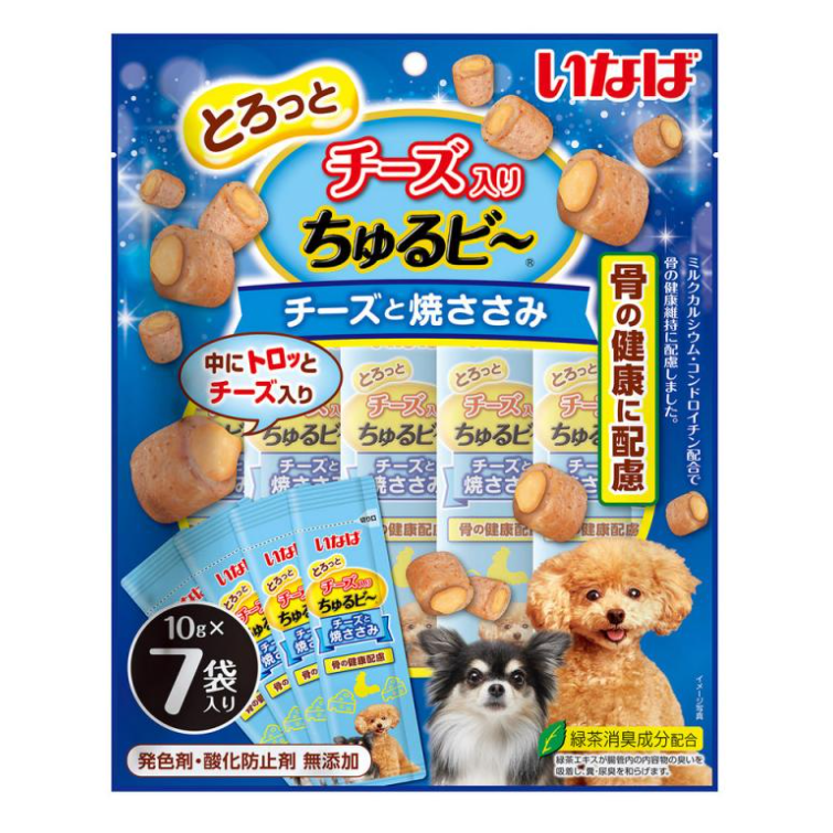 QDS-115 INABA Churu Bee Сhuzuri Запеченные трубочки для собак Куриное филе с сыром для здоровья суставов 10г(1шт) в интернет-зоомагазине Pets Room