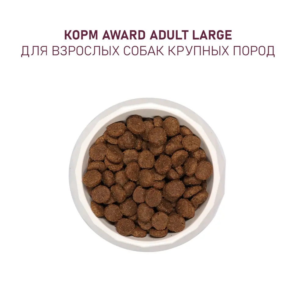 Award сухой корм для взрослых собак крупных пород, с курицей, индейкой, тыквой и шиповником - 2 кг в интернет-зоомагазине Pets Room
