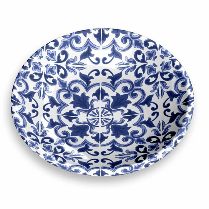 Tarhong миска для животных "canyon", синяя с рисунком, 13.3х2.8см/180мл в интернет-зоомагазине Pets Room