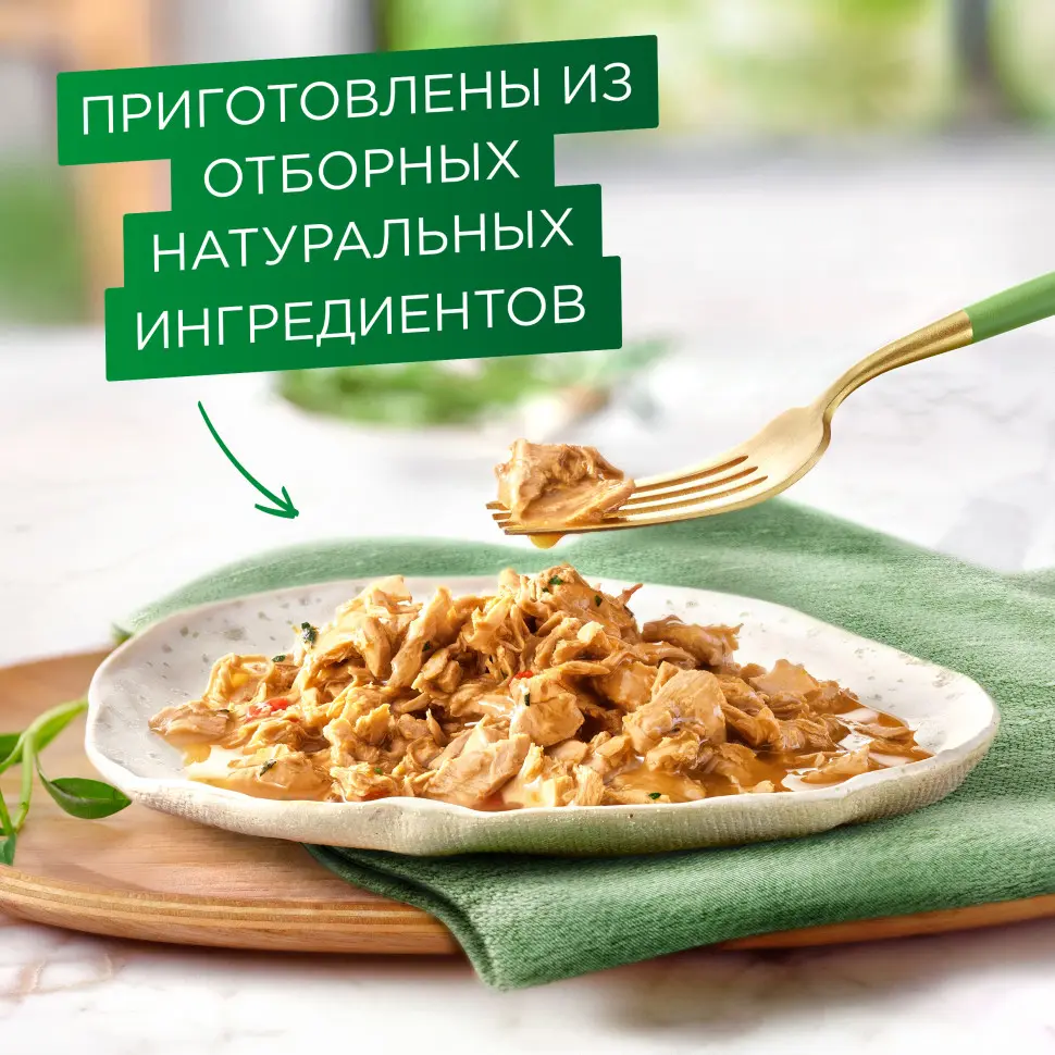Гурмэ натуральные рецепты влажный корм для кошек, курица на пару с морковью 75 г в интернет-зоомагазине Pets Room