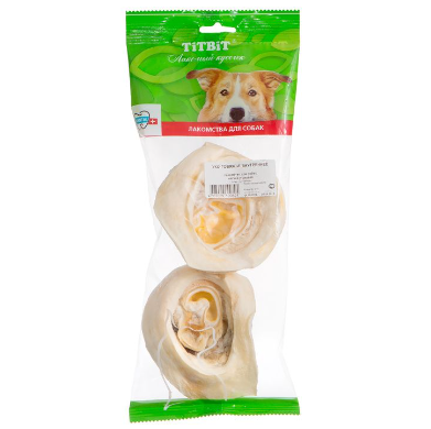 Титбит 000939 лакомство д/собак ухо говяжье внутреннее +30% в интернет-зоомагазине Pets Room