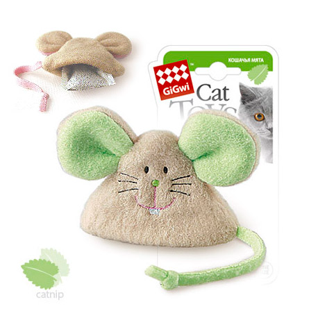 75041 Игрушка для кошек мышка с кошачьей мятой 8см, серия catch & scratch в интернет-зоомагазине Pets Room