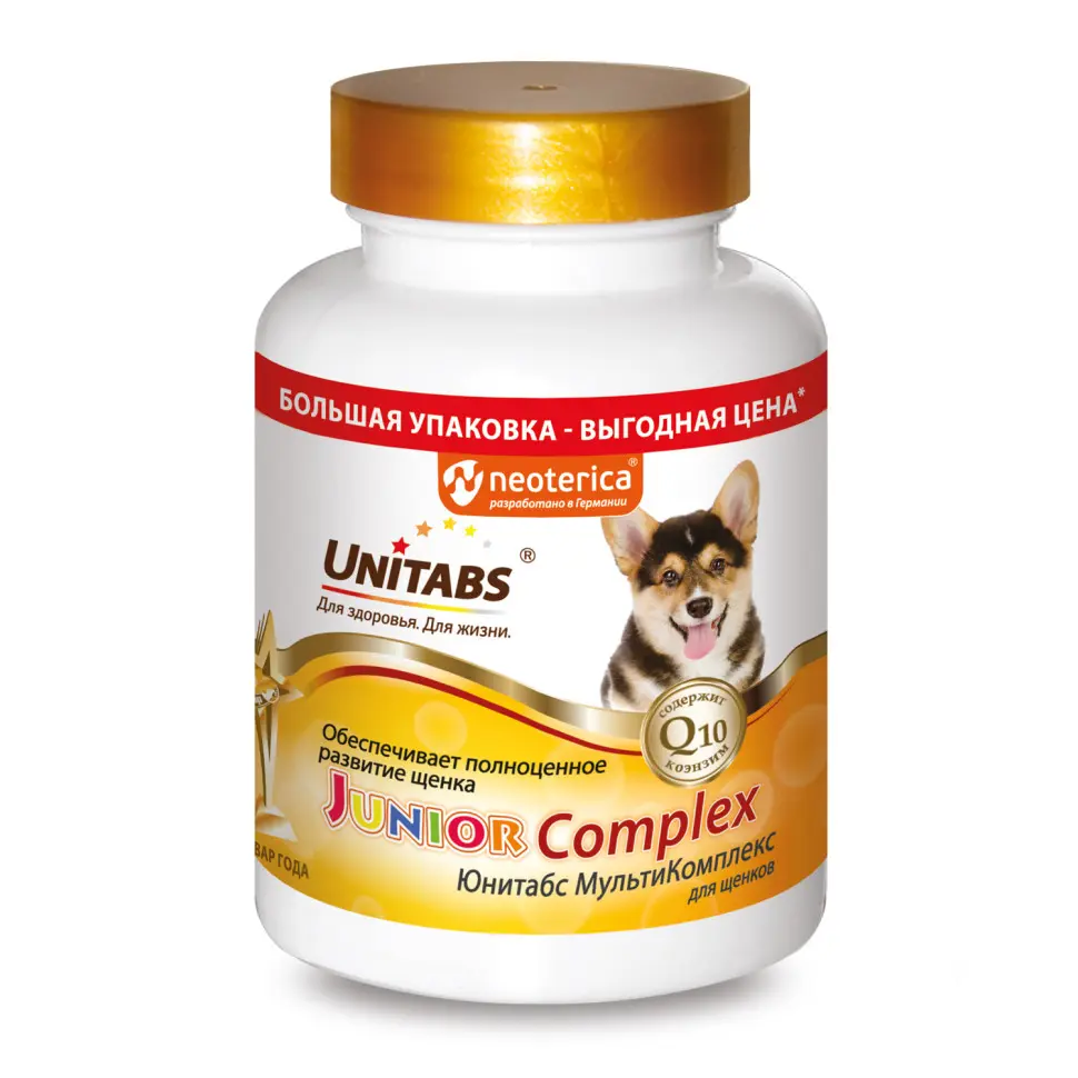 Unitabs juniorcomplex витамины с b9 для щенков - 200 табл. в интернет-зоомагазине Pets Room