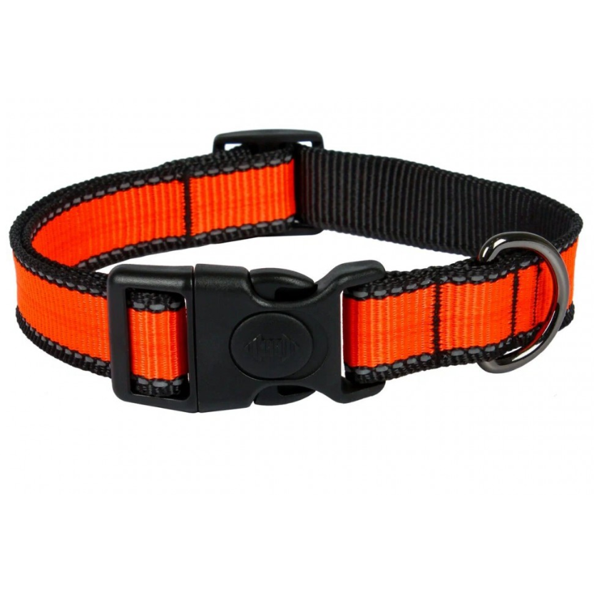 Ошейник look l нейлон фиксатор св/от 25" 33-55 rich breed онл-325 оранжевый в интернет-зоомагазине Pets Room