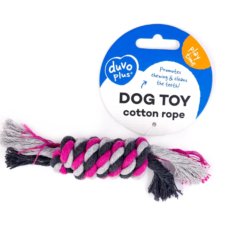 Duvo+ игрушка для собак веревочная с усиленным центром, розовая, 13см в интернет-зоомагазине Pets Room