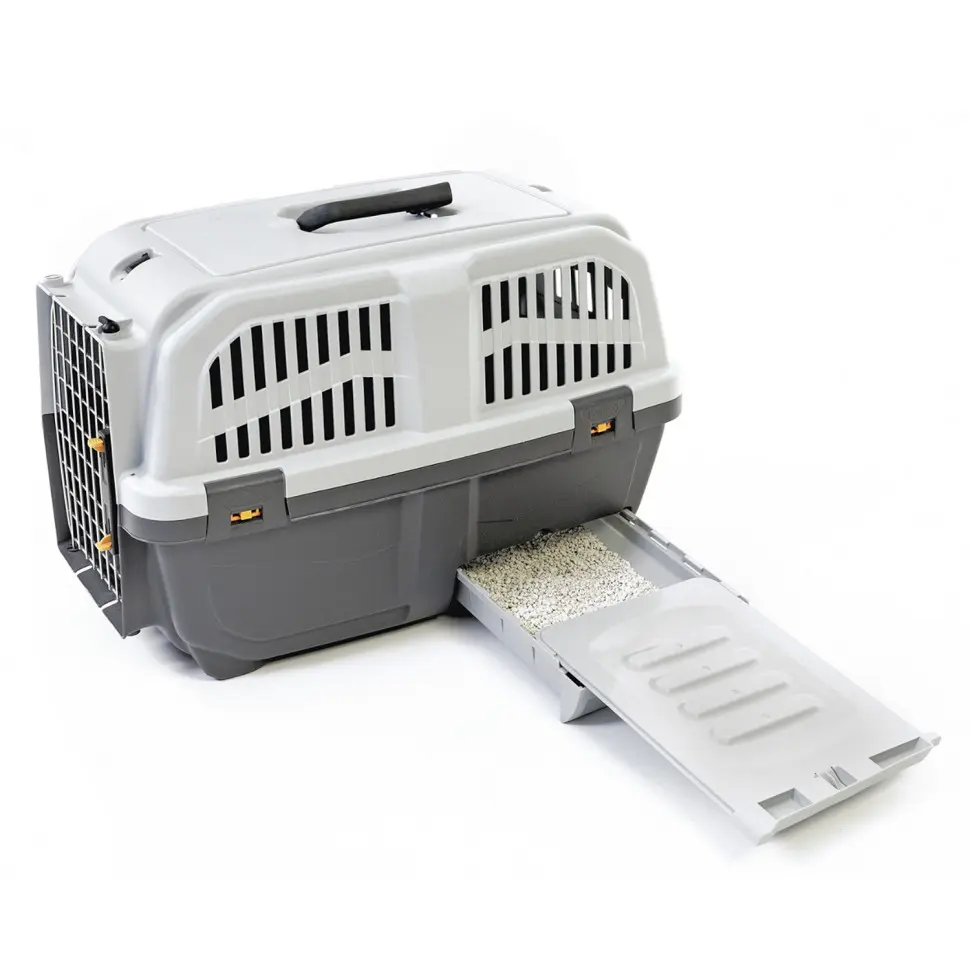 Mps skudo cat travel переноска с лотком для наполнителя, 60x40x39 см, серая в интернет-зоомагазине Pets Room