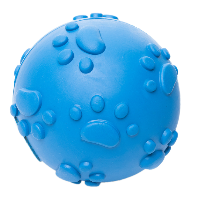 Duvo+ игрушка для собак резиновая "мяч с лапками", жёлтая, 7см в интернет-зоомагазине Pets Room