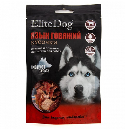 Elitedog instinct treats лакомство для собак "говяжий язык", 50гр в интернет-зоомагазине Pets Room