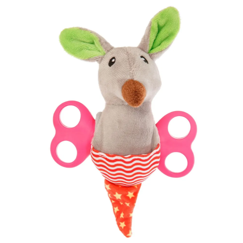 Zoozoozoo игрушка для собак комбинированная "кенгуру с косточкой", разноцветная, 19см в интернет-зоомагазине Pets Room