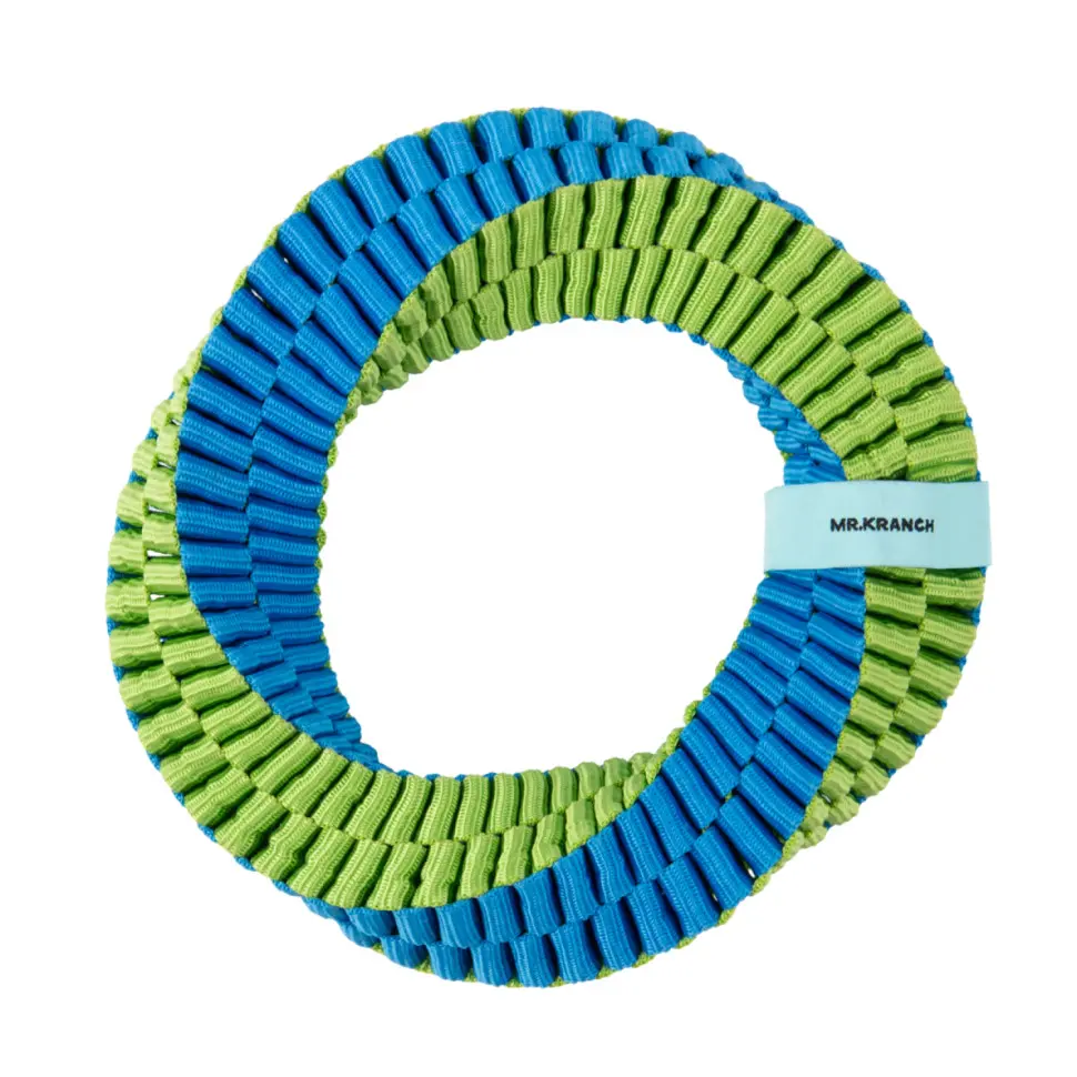 Mr.kranch игрушка для собак плетеное кольцо-спираль, диаметр 19 см, зеленая в интернет-зоомагазине Pets Room
