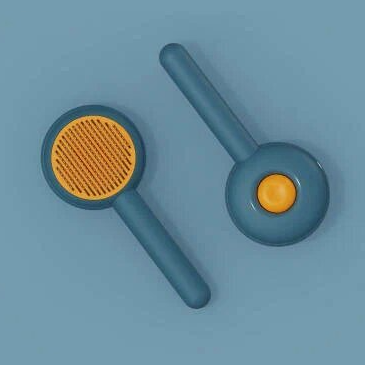 Пуходерка donat с кнопкой очистки 19,5х8,5 см рф-14 темно-синий в интернет-зоомагазине Pets Room