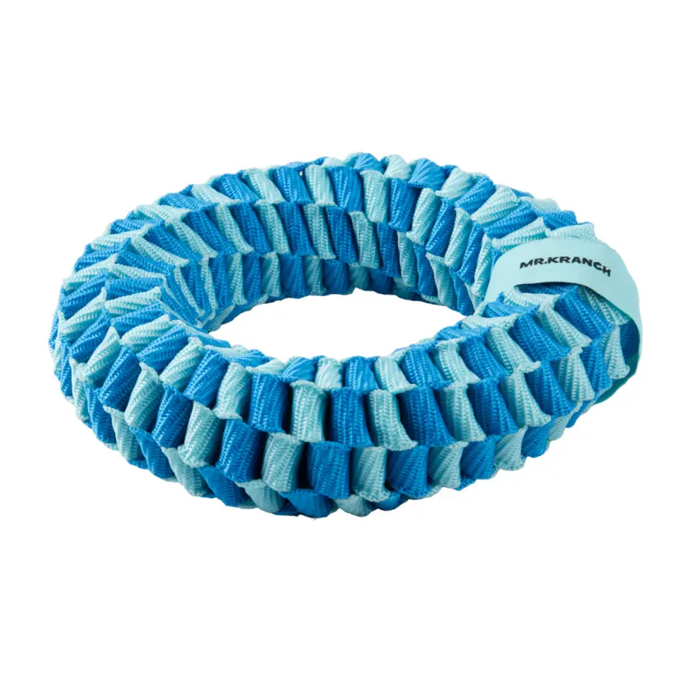 Mr.kranch игрушка для собак плетеное кольцо, диаметр 15 см, голубая в интернет-зоомагазине Pets Room