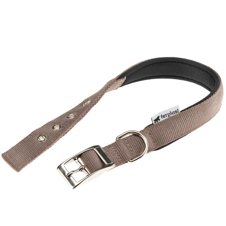 Ошейник daytona c30/55 с мягкой подкладкой, коричневый фото Ошейник daytona c30/55 с мягкой подкладкой, коричневый в интернет-зоомагазине Pets Room