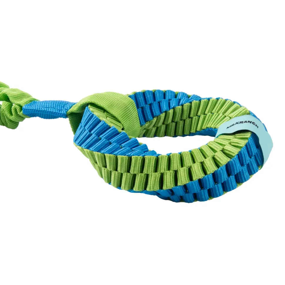 Mr.kranch игрушка-перетяжка для собак плетеное кольцо-спираль на резинке, диаметр 12 см, голубая в интернет-зоомагазине Pets Room