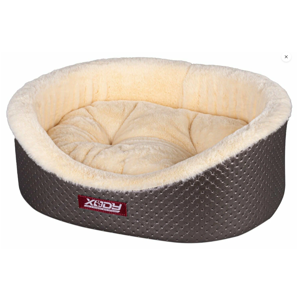 Лежак премиум (пунто) №0 белый/черный в интернет-зоомагазине Pets Room