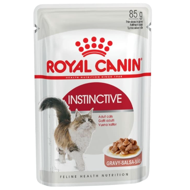 Royal canin instinctive 85 г пауч влажный корм кусочки в соусе для кошек старше 1-го года в интернет-зоомагазине Pets Room