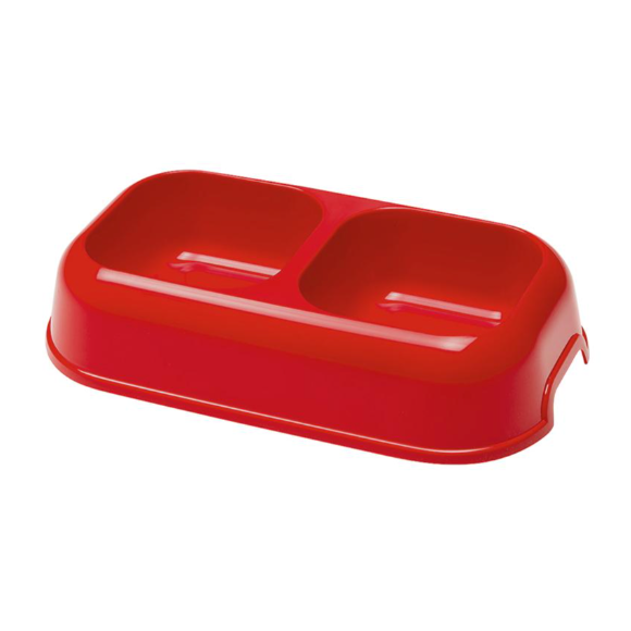 Миска двойная 2*0,2л rich breed красный в интернет-зоомагазине Pets Room