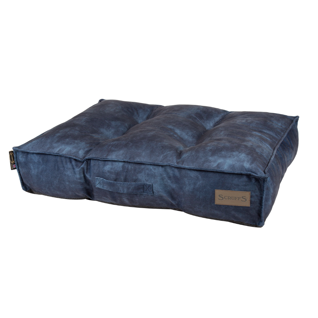 Scruffs матрас для собак "kensington", экозамша, синий, 80x60x15см в интернет-зоомагазине Pets Room