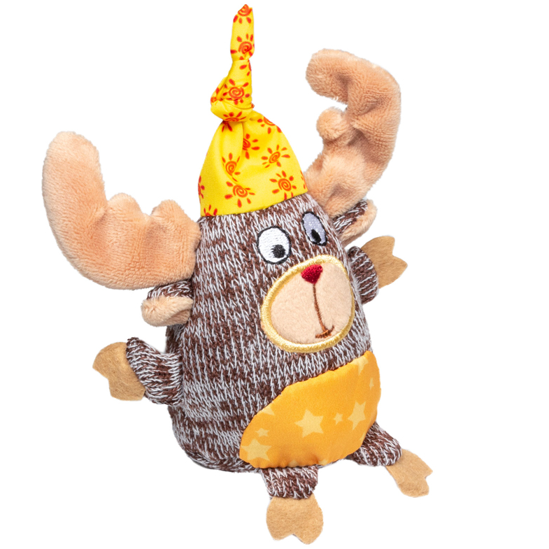 75400 Игрушка для собак лось с пищалкой 10см, серия plush friendz в интернет-зоомагазине Pets Room