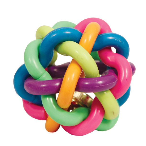 Игрушка для собак из цельнолитой резины "мяч-лабиринт с колокольчиком", d45мм, triol в интернет-зоомагазине Pets Room