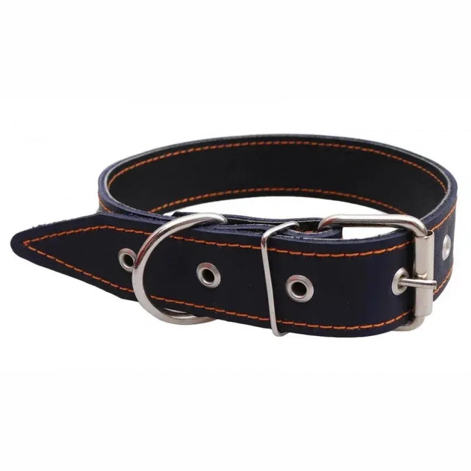 Ошейник кож. №35 в 2 кожи укр 1/2 (60 см) rich breed в интернет-зоомагазине Pets Room