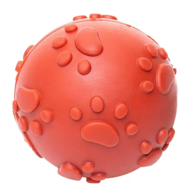 Duvo+ игрушка для собак резиновая "мяч с лапками", красная, 7см в интернет-зоомагазине Pets Room