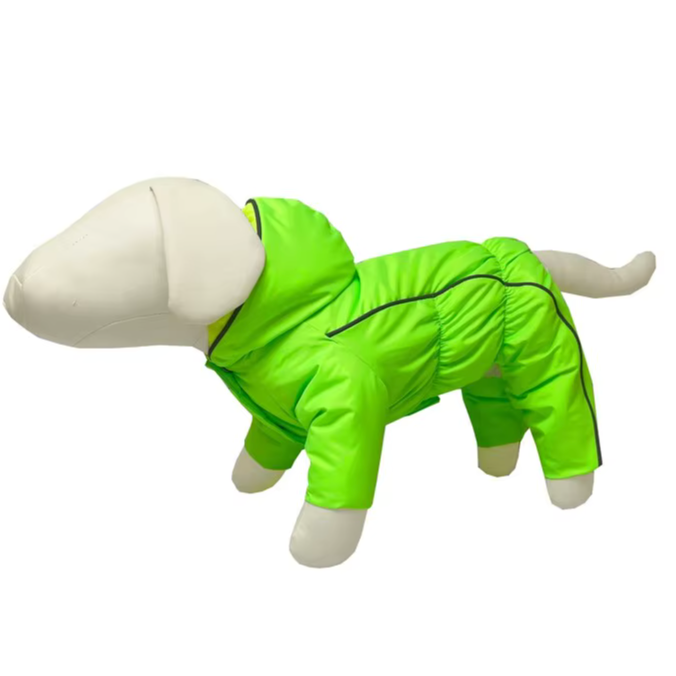 Комбинезон для собак на синтепоне 35 (кобель) неон/лайм в интернет-зоомагазине Pets Room