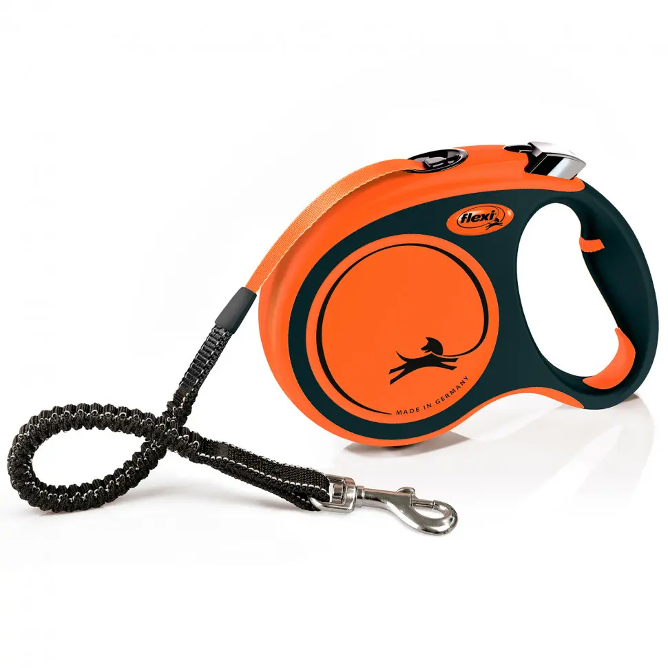 Flexi рулетка xtreme l (до 65 кг) 5 м лента оранжевая в интернет-зоомагазине Pets Room