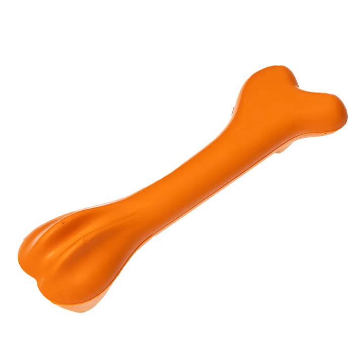Duvo+ игрушка для собак резиновая кость "бейли", оранжевая, 20см в интернет-зоомагазине Pets Room