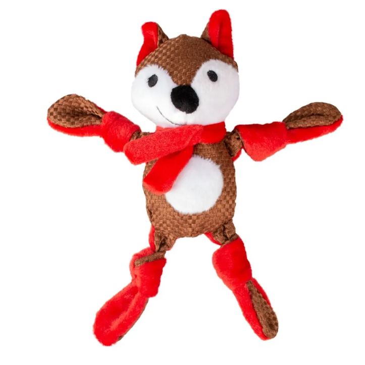 Duvo+ игрушка для собак мягкая "новогодний лис", 31х14х8см!! в интернет-зоомагазине Pets Room