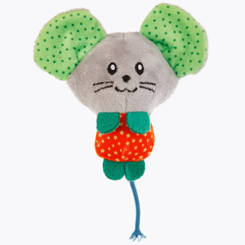 Zoozoozoo игрушка для кошек с кошачьей мятой "большая мышь", разноцветная, 11см в интернет-зоомагазине Pets Room