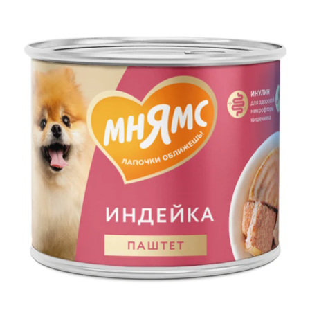 Влажный корм мнямс паштет из индейки для собак всех пород «комфортное пищеварение» 200 г в интернет-зоомагазине Pets Room