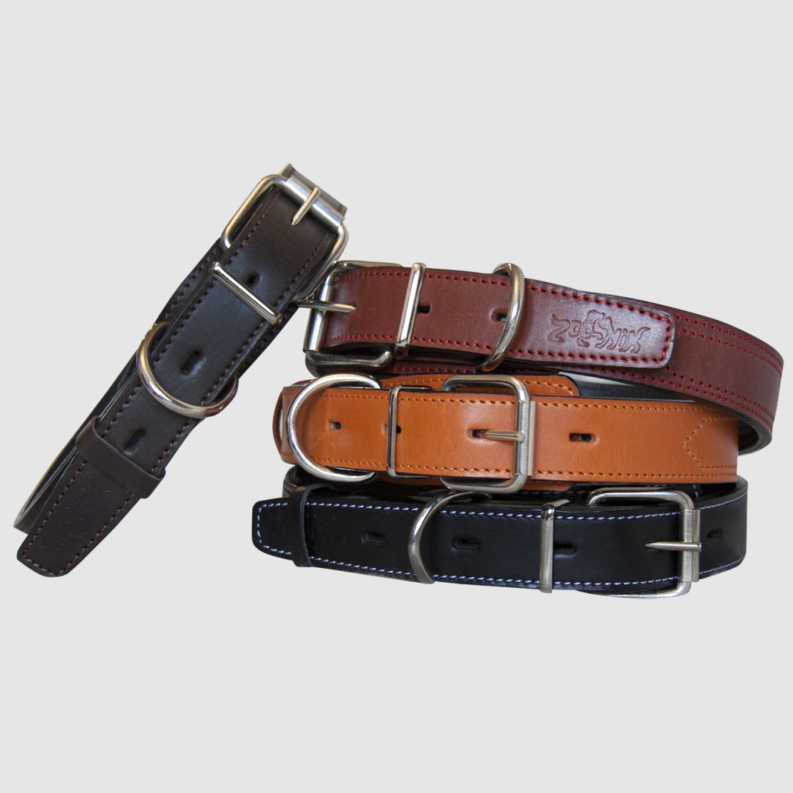 Ошейник №30 (щенячий) дв.кожа в интернет-зоомагазине Pets Room