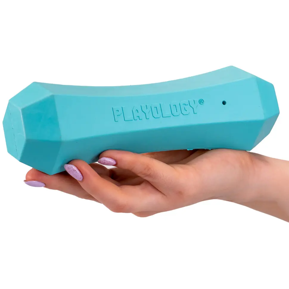 Playology squeaky chew stick хрустящая жевательная палочка для собак с ароматом арахиса, большая, голубой в интернет-зоомагазине Pets Room