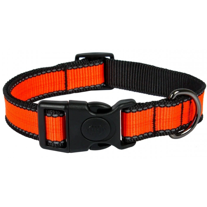 Ошейник нейлон l многоразм с фиксатором 25" 33-55 см rich breed он-325 оранжевый в интернет-зоомагазине Pets Room
