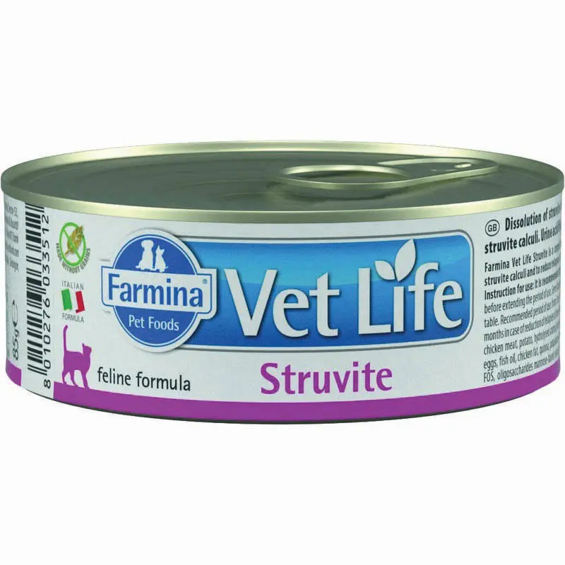 Farmina vet life cat struvite влажный корм для взрослых кошек при мкб струвитного типа с курицей - 85 г фото Farmina vet life cat struvite влажный корм для взрослых кошек при мкб струвитного типа с курицей - 85 г в интернет-зоомагазине Pets Room