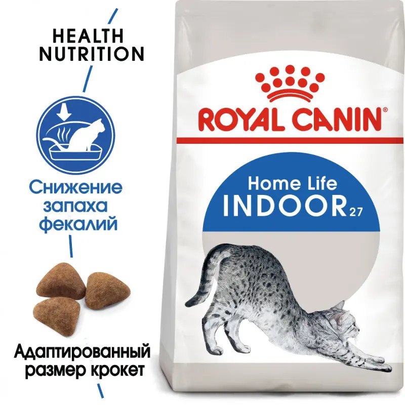 Royal canin indoor сухой корм для взрослых кошек, живущих в помещении - 400 г в интернет-зоомагазине Pets Room