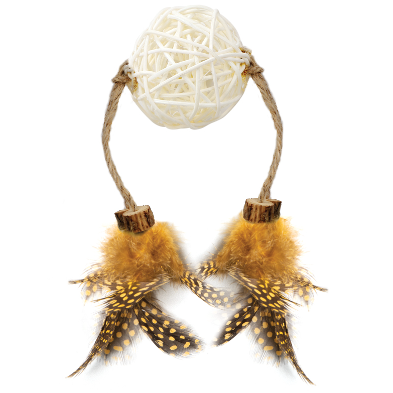 Игрушка для кошек из натуральных материалов "талисман", d50мм/350мм, серия natural, triol в интернет-зоомагазине Pets Room