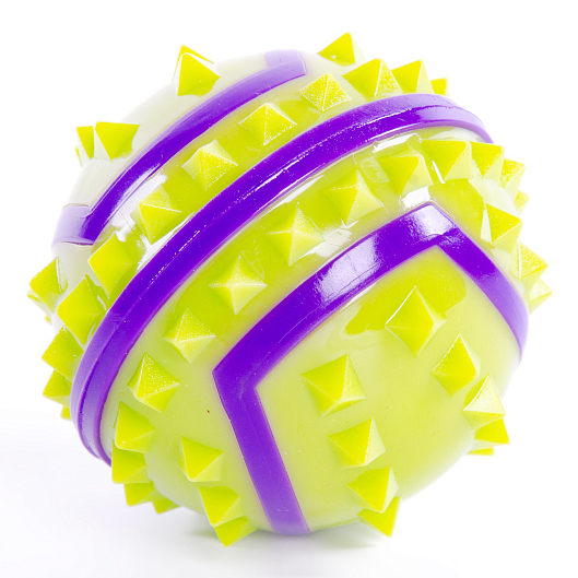 Elitedog игрушка для собак резиновая "колючий мячик", зелёно-фиолетовая, 7.6см в интернет-зоомагазине Pets Room